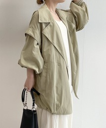 w closet | 2WAY W前ショートコート(トレンチコート)