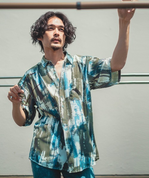 improves(インプローブス)の「総柄 半袖 レギュラーシャツ(シャツ/ブラウス・メンズ・ホワイト/グレー/ブラウン/ライトグレー/グリーン/ブラック/アイボリー・LARGE/MEDIUM)」の8枚目の写真