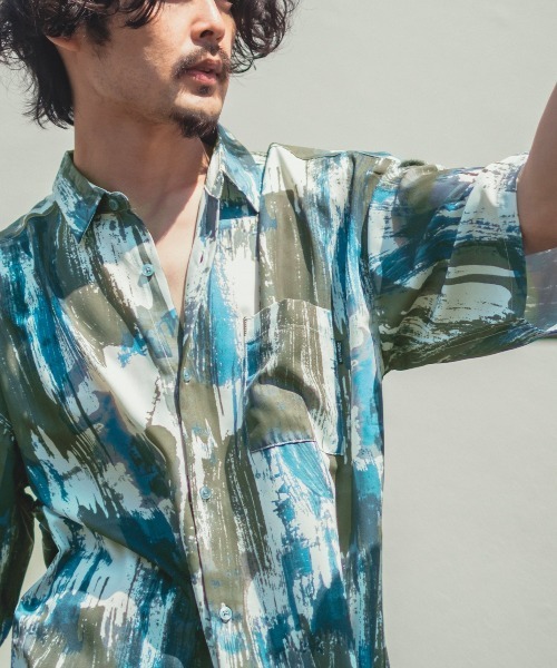 improves(インプローブス)の「総柄 半袖 レギュラーシャツ(シャツ/ブラウス・メンズ・ホワイト/グレー/ブラウン/ライトグレー/グリーン/ブラック/アイボリー・LARGE/MEDIUM)」の9枚目の写真