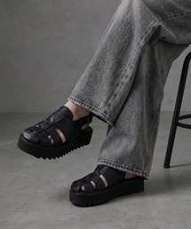 Jalan Sriwijaya/99057/2081/CALF/BLACK/VIBRAM SOLE（サンダル
