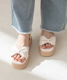 OLIVE des OLIVE | リボンミドルモールドサンダル(サンダル)