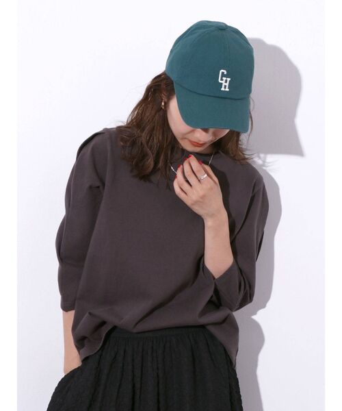 Ungrid（アングリッド）の「ショルダースリット七分袖Tee（Tシャツ/カットソー・レディース・オフホワイト/チャコールグレー/その他1・FREE）」の3枚目の写真