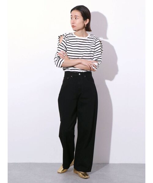 Ungrid（アングリッド）の「ショルダースリット七分袖Tee（Tシャツ/カットソー・レディース・オフホワイト/チャコールグレー/その他1・FREE）」の10枚目の写真