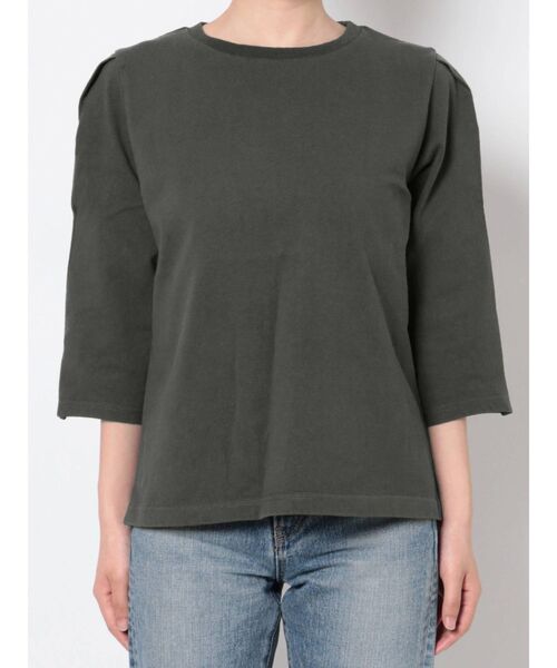 Ungrid（アングリッド）の「ショルダースリット七分袖Tee（Tシャツ/カットソー・レディース・オフホワイト/チャコールグレー/その他1・FREE）」の14枚目の写真