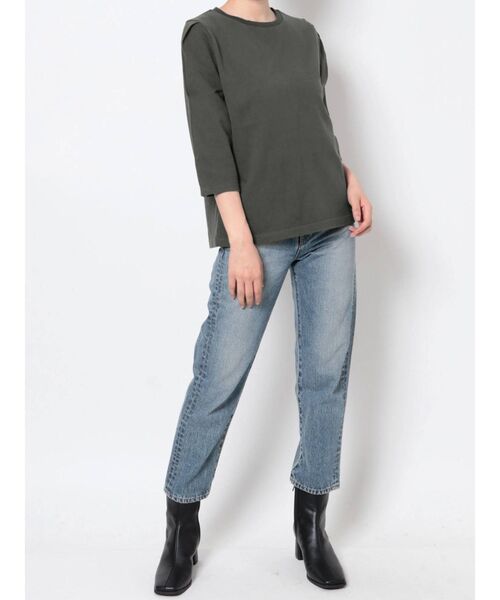 Ungrid（アングリッド）の「ショルダースリット七分袖Tee（Tシャツ/カットソー・レディース・オフホワイト/チャコールグレー/その他1・FREE）」の19枚目の写真