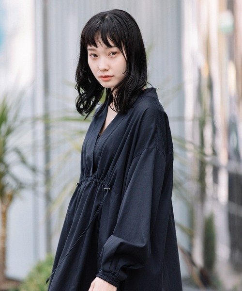 Munich（ミューニック）の「セルロースコットンツイルシャーリングワンピース（ワンピース・レディース・ネイビー/カーキ/ライトベージュ・FREE）」の12枚目の写真