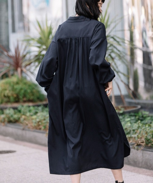 Munich（ミューニック）の「セルロースコットンツイルシャーリングワンピース（ワンピース・レディース・ネイビー/カーキ/ライトベージュ・FREE）」の9枚目の写真