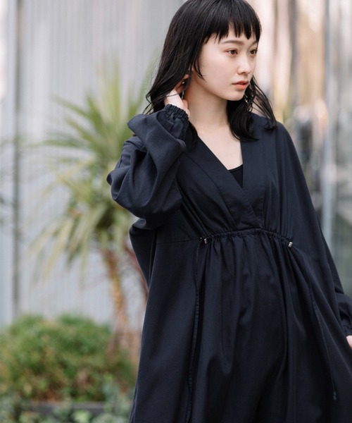 Munich（ミューニック）の「セルロースコットンツイルシャーリングワンピース（ワンピース・レディース・ネイビー/カーキ/ライトベージュ・FREE）」の11枚目の写真