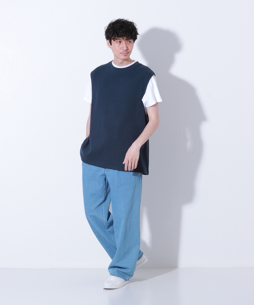 Oriens JOURNAL STANDARD（オリエンス ジャーナルスタンダード）の「スリーブレストップス / Sleeve Less Tops（ベスト・メンズ・ホワイト/ブラック/ネイビー・MEDIUM/LARGE）」の11枚目の写真