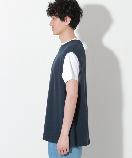 Oriens JOURNAL STANDARD（オリエンス ジャーナルスタンダード）の「スリーブレストップス / Sleeve Less Tops（ベスト・メンズ・ホワイト/ブラック/ネイビー・MEDIUM/LARGE）」の9枚目の写真