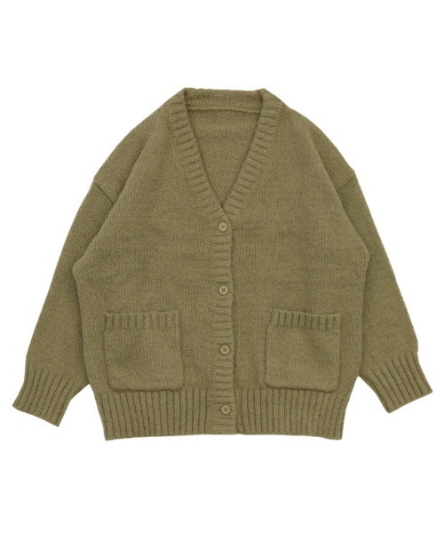 select MOCA（セレクトモカ）の「Vネックカラーニットカーディガン（カーディガン/ボレロ・レディース・オリーブ/オレンジ・FREE）」の18枚目の写真