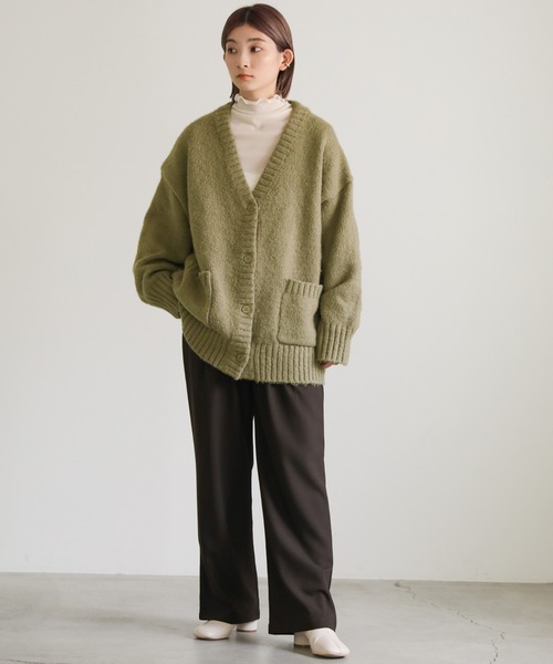 Vネックカラーニットカーディガン（カーディガン/ボレロ）｜select