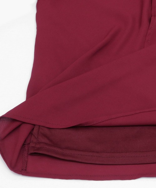 TOKYO SHIRTS（トウキョウシャツ）の「フリルボウタイ 七分袖カジュアルシャツ（シャツ/ブラウス・レディース・シルバーグレー/ワインレッド・M/L）」の5枚目の写真