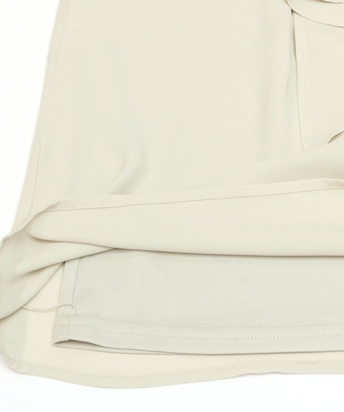 TOKYO SHIRTS（トウキョウシャツ）の「フリルボウタイ 七分袖カジュアルシャツ（シャツ/ブラウス・レディース・シルバーグレー/ワインレッド・M/L）」の12枚目の写真