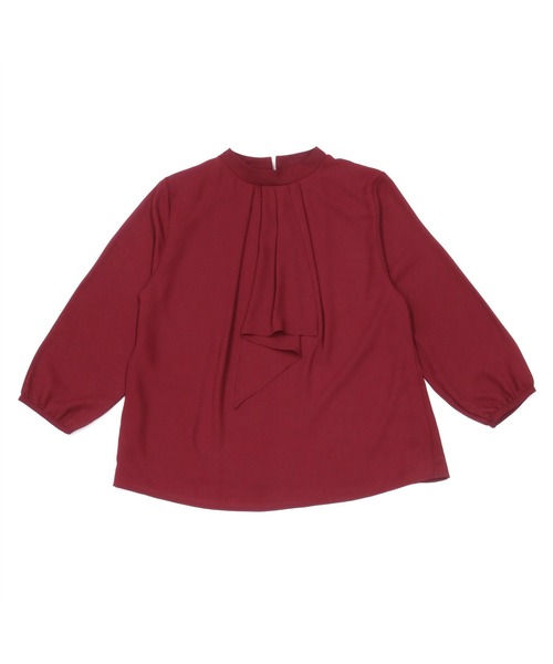 TOKYO SHIRTS（トウキョウシャツ）の「フリルボウタイ 七分袖カジュアルシャツ（シャツ/ブラウス・レディース・シルバーグレー/ワインレッド・M/L）」の19枚目の写真