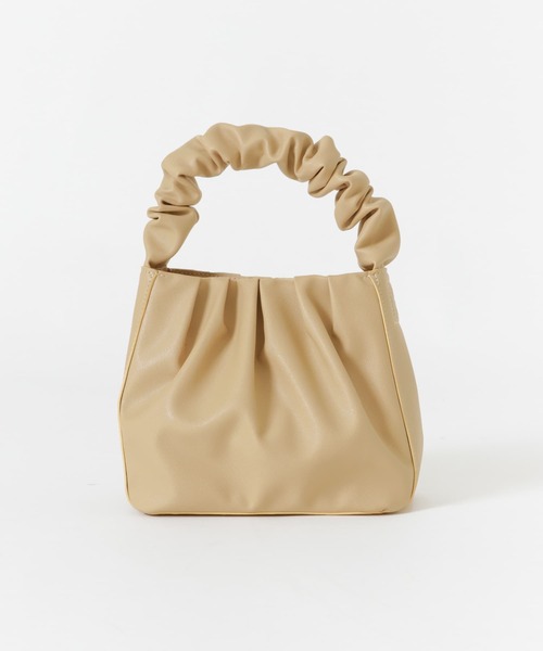 ITEMS URBANRESEARCH（アイテムズ アーバンリサーチ）の「ギャザーハンドルバッグ（ハンドバッグ・レディース・ブラック/ベージュ/グリーン・-）」の7枚目の写真