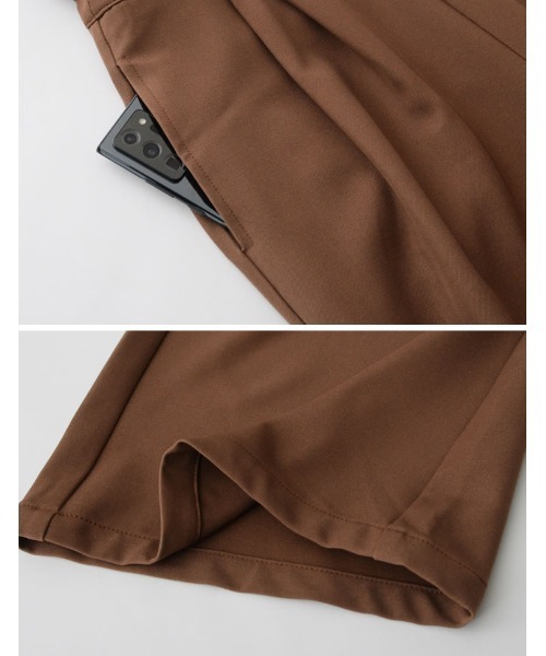 Re:EDIT（リエディ）の「[低身長/高身長サイズ有]ハイウエストVネックオールインワン（サロペット/オーバーオール・レディース・ブラック/ベージュ/ブラウン/ブラウン系/キャメル・MEDIUM/LARGE/SHORT/TALL）」の21枚目の写真