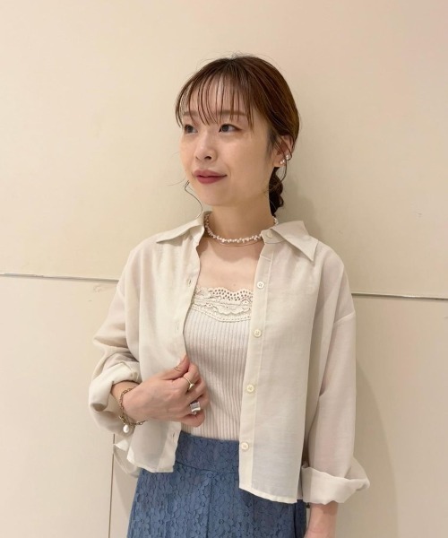 flower（フラワー）の「プレイフルブルームスカート2（スカート・レディース・アイボリー/ブルー・FREE）」の7枚目の写真