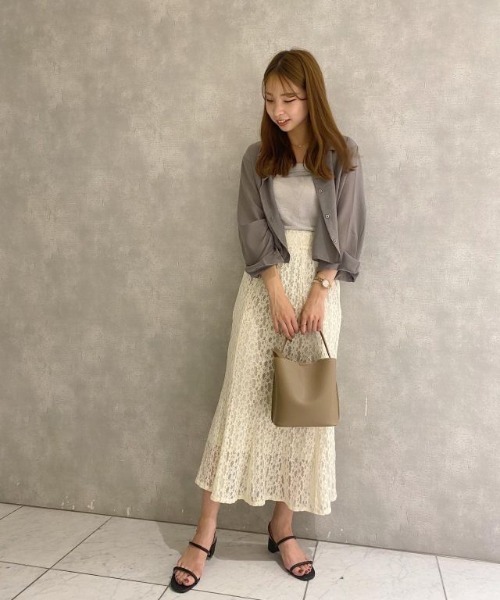 flower（フラワー）の「プレイフルブルームスカート2（スカート・レディース・アイボリー/ブルー・FREE）」の9枚目の写真