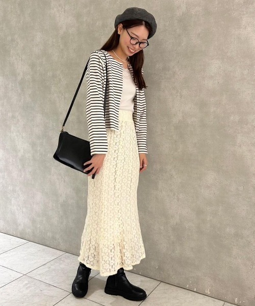 flower（フラワー）の「プレイフルブルームスカート2（スカート・レディース・アイボリー/ブルー・FREE）」の11枚目の写真