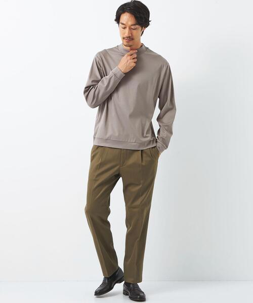 green label relaxing(グリーンレーベルリラクシング)の「クリアポンチ モックネック カットソー(Tシャツ/カットソー・メンズ・ホワイト/ブラック/ベージュ・S/M/L/XL)」の14枚目の写真