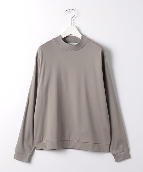 green label relaxing(グリーンレーベルリラクシング)の「クリアポンチ モックネック カットソー(Tシャツ/カットソー・メンズ・ホワイト/ブラック/ベージュ・S/M/L/XL)」の5枚目の写真