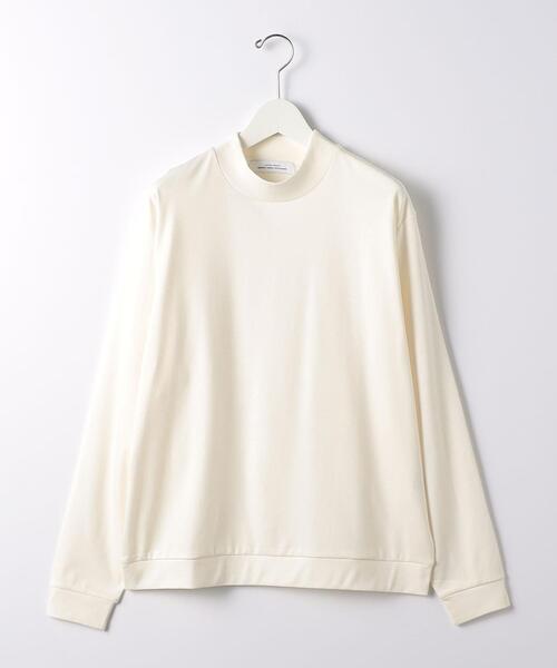 green label relaxing(グリーンレーベルリラクシング)の「クリアポンチ モックネック カットソー(Tシャツ/カットソー・メンズ・ホワイト/ブラック/ベージュ・S/M/L/XL)」の4枚目の写真