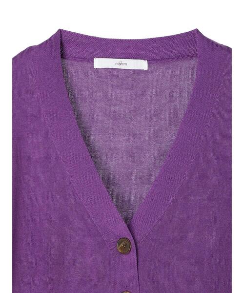 Green Parks(グリーンパークス)の「・novem 9 ショートVネックカーディガン(カーディガン/ボレロ・レディース・ブラック/パープル/ピンク/ブルー・FREE)」の14枚目の写真