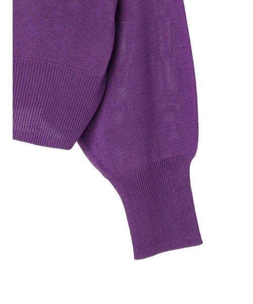 Green Parks(グリーンパークス)の「・novem 9 ショートVネックカーディガン(カーディガン/ボレロ・レディース・ブラック/パープル/ピンク/ブルー・FREE)」の13枚目の写真