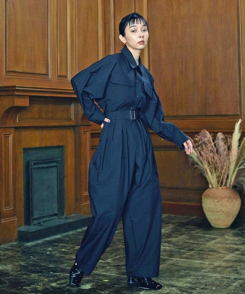 MATURED(マチュアード)の「【MATURED/マチュアード】ベルテッドタックワイドパンツ(その他パンツ・レディース・ブラック/ベージュ・1/2)」の10枚目の写真