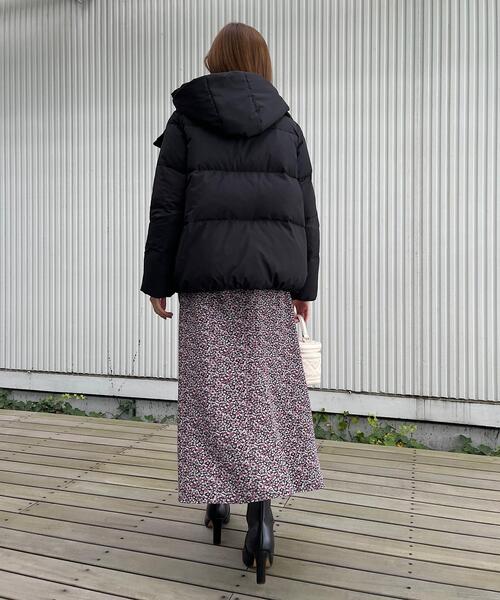 couture brooch（クチュールブローチ）の「◆【フード取り外し2WAY】あったか、ふわ軽　ダウンジャケット（ダウンジャケット/コート・レディース・ベビーピンク/ブラック/サックスブルー・36/40/38/42）」の8枚目の写真