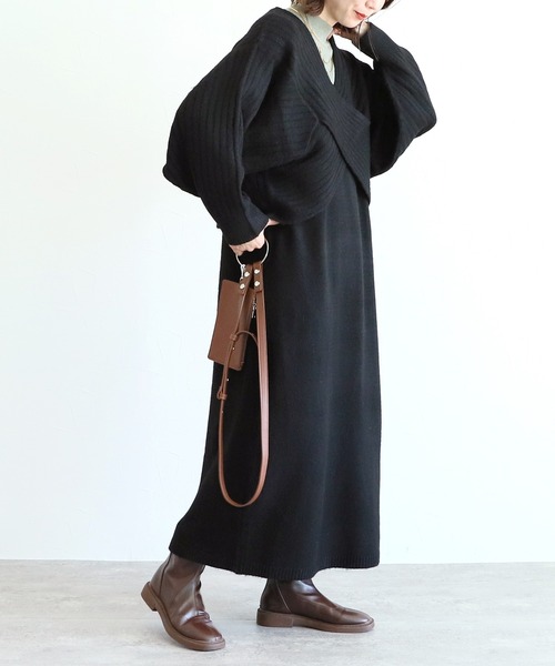 reca（レカ）の「ニットワンピース（ワンピース・レディース・アイボリー/ブラック/チャコール・M）」の12枚目の写真