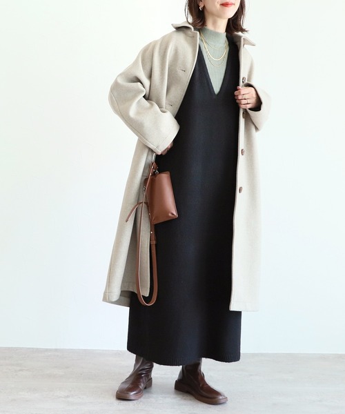 reca（レカ）の「ニットワンピース（ワンピース・レディース・アイボリー/ブラック/チャコール・M）」の17枚目の写真