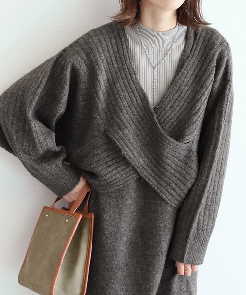 reca（レカ）の「ニットワンピース（ワンピース・レディース・アイボリー/ブラック/チャコール・M）」の20枚目の写真