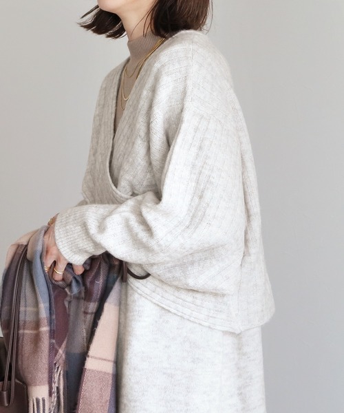 reca（レカ）の「ニットワンピース（ワンピース・レディース・アイボリー/ブラック/チャコール・M）」の8枚目の写真