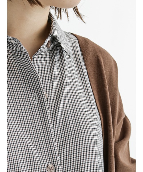 Samansa Mos2 blue（サマンサモスモスブルー）の「マルチスタイルシャツワンピース（ワンピース・レディース・ベージュ/モカ/ブルー/グレー/ブラウン/カーキ/オフホワイト・MEDIUM/LARGE）」の13枚目の写真