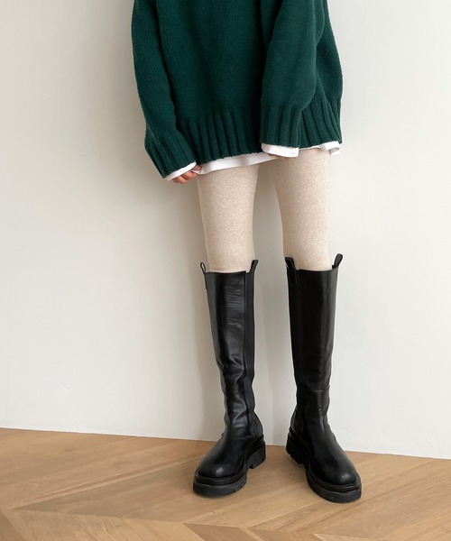 CANAL JEAN（キャナルジーン）の「El mar(エルマール) あったかレギンス（レギンス/スパッツ・レディース・チャコールグレー/ブラック/ブラウン/グレー/オートミール・ONE SIZE）」の5枚目の写真