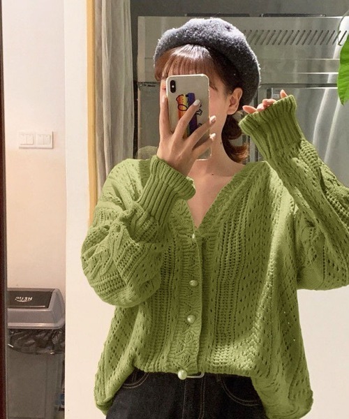 PRIVATE BEACH（プライベートビーチ）の「透かし編みニット