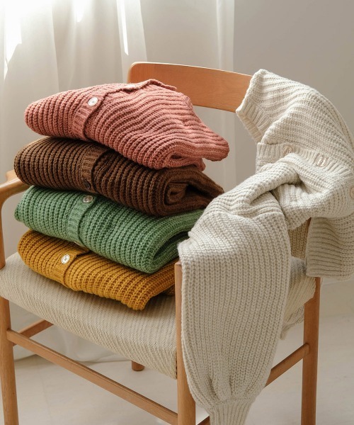 Bab（バブ）の「２WAYボリュームニットカーディガン（カーディガン/ボレロ・レディース・ブラウン/ピンク/イエロー/グリーン/アイボリー・FREE）」の18枚目の写真