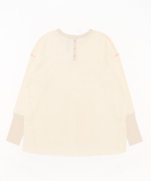 Q（キュー）の「ヘンリーネックサーマルロンT（Tシャツ/カットソー・レディース・チャコールグレー/アイボリー・MEDIUM）」の9枚目の写真