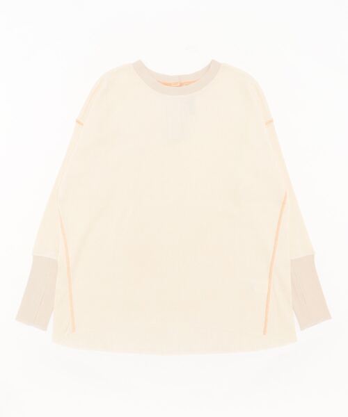 Q（キュー）の「ヘンリーネックサーマルロンT（Tシャツ/カットソー・レディース・チャコールグレー/アイボリー・MEDIUM）」の10枚目の写真