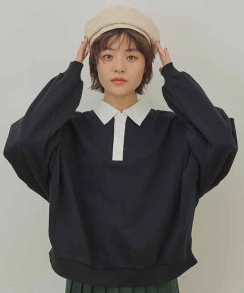 MERLOT（メルロー）の「キルトベレー帽（ハンチング/ベレー帽・レディース・ブラック/ピンク/ホワイト・FREE）」の7枚目の写真