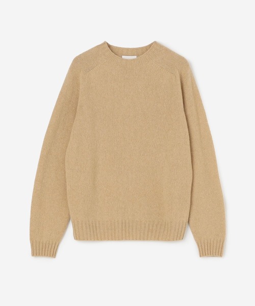 Morris & Sons（モリスアンドサンズ）の「MORRIS & SONS | ジーロンラム クルーネックセーター WOMEN（ニット/セーター・レディース・ライトグレー/ブラック/ベージュ/ネイビー/ブラウン/レッド/ピンク/オレンジ/ブルー/グリーン/オートミール/グレイッシュベージュ/ライトブルー/ピンク系その他/パープル/イエロー・0/00）」の4枚目の写真