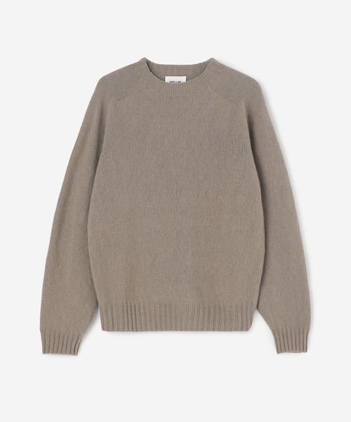 Morris & Sons（モリスアンドサンズ）の「MORRIS & SONS | ジーロンラム クルーネックセーター WOMEN（ニット/セーター・レディース・ライトグレー/ブラック/ベージュ/ネイビー/ブラウン/レッド/ピンク/オレンジ/ブルー/グリーン/オートミール/グレイッシュベージュ/ライトブルー/ピンク系その他/パープル/イエロー・0/00）」の6枚目の写真