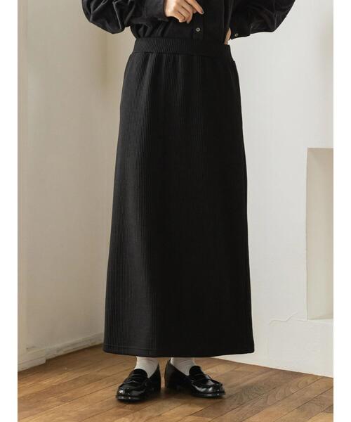 CRAFT STANDARD BOUTIQUE(クラフトスタンダードブティック)の「リブロングスカート *◆(スカート・レディース・ベージュ/グリーン/ブラック/チャコールグレー・M/L)」の6枚目の写真