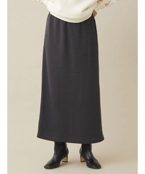 CRAFT STANDARD BOUTIQUE(クラフトスタンダードブティック)の「リブロングスカート *◆(スカート・レディース・ベージュ/グリーン/ブラック/チャコールグレー・M/L)」の9枚目の写真