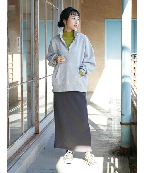 CRAFT STANDARD BOUTIQUE(クラフトスタンダードブティック)の「リブロングスカート *◆(スカート・レディース・ベージュ/グリーン/ブラック/チャコールグレー・M/L)」の14枚目の写真