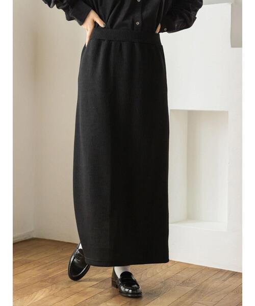 CRAFT STANDARD BOUTIQUE(クラフトスタンダードブティック)の「リブロングスカート *◆(スカート・レディース・ベージュ/グリーン/ブラック/チャコールグレー・M/L)」の16枚目の写真