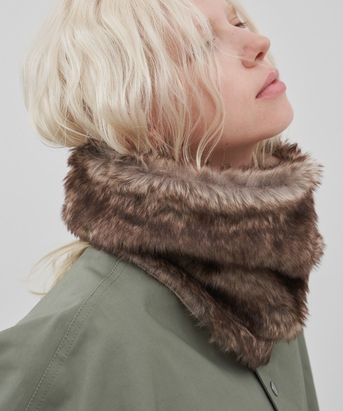 AIVER（アイバー）の「AIVER　ボリュームファーネックウォーマー（ネックウォーマー/スヌード・メンズ・その他/ブルーグレー/ブラック・FREE）」の19枚目の写真