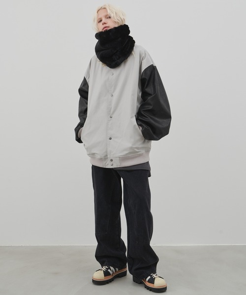 AIVER（アイバー）の「AIVER　ボリュームファーネックウォーマー（ネックウォーマー/スヌード・メンズ・その他/ブルーグレー/ブラック・FREE）」の4枚目の写真